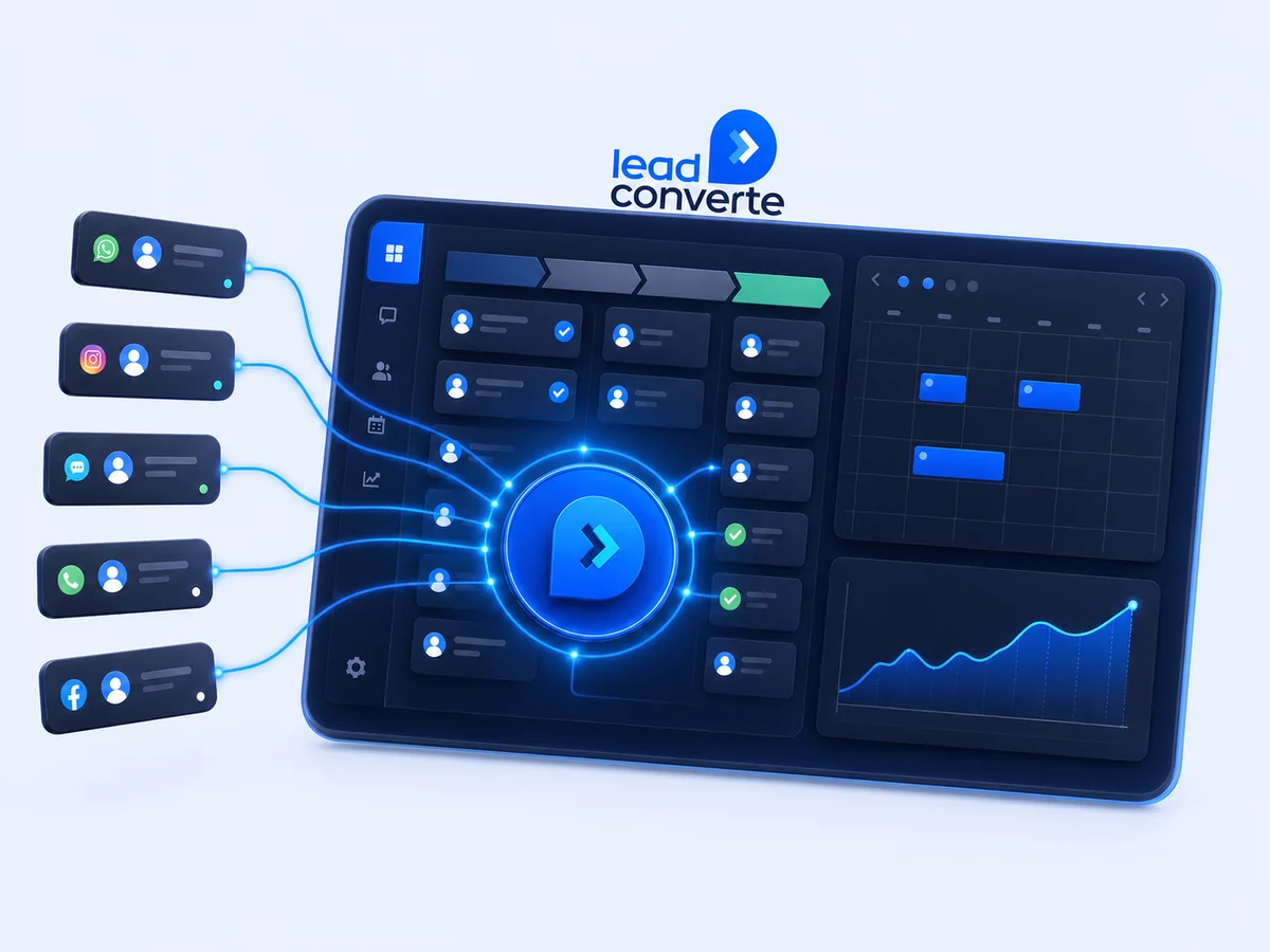 Painel de produtividade da Lead Converte